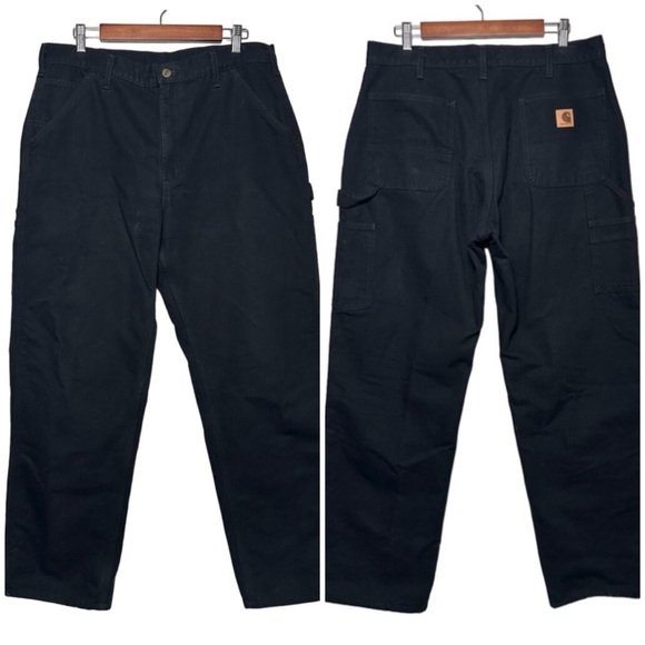 Carhartt Other - Carhartt | Men | Black Heavyweight Lined Cotton Canvas Carpenter Jeans | 36x30